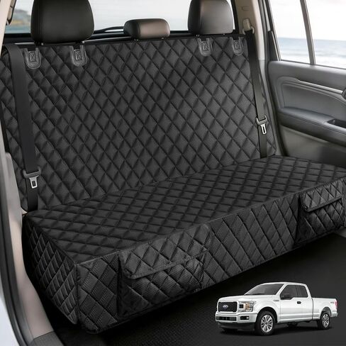غطاء مقعد سيارة للكلاب للشاحنات، غطاء مقعد خلفي عالي التحمل لسيارة Ford F150/Chevrolet Silverado 1500/Ram 1500/GMC Sierra 1500، غطاء مقعد خلفي مضاد للماء للحيوانات الأليفة للكلاب in Kuwait