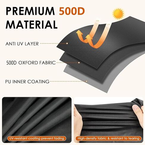 Deep Fryer Commercial Cover Compatible with Waterelfo Double Deep Fryer - EF-132V, 500D Oxford Fabric Commercial Fryers Cover, Black, 24"D x 17"W x 14"H in Kuwait