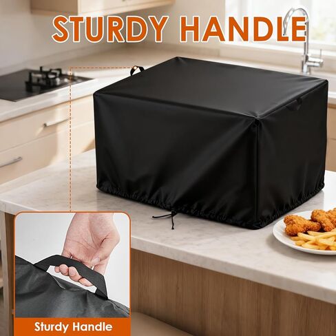 Deep Fryer Commercial Cover Compatible with Waterelfo Double Deep Fryer - EF-132V, 500D Oxford Fabric Commercial Fryers Cover, Black, 24"D x 17"W x 14"H in Kuwait
