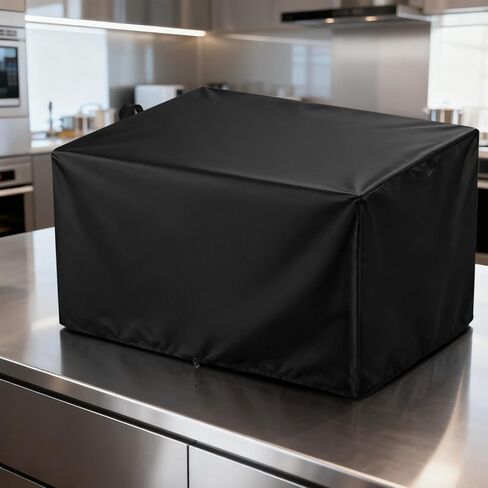 Deep Fryer Commercial Cover Compatible with Waterelfo Double Deep Fryer - EF-132V, 500D Oxford Fabric Commercial Fryers Cover, Black, 24"D x 17"W x 14"H in Kuwait