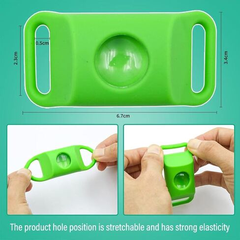 Tags for Dogs, Natural Collar for Dog, Waterproof Design, Long Lasting Protection, Extremely Stretchable - Fits Every Dog, for Rain, Mud, River, Swim (2PCS-Green) in Saudi Arabia