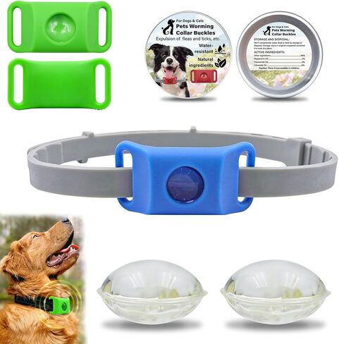 Tags for Dogs, Natural Collar for Dog, Waterproof Design, Long Lasting Protection, Extremely Stretchable - Fits Every Dog, for Rain, Mud, River, Swim (2PCS-Green) in Kuwait