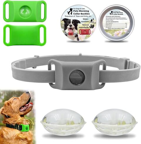 Tags for Dogs, Natural Collar for Dog, Waterproof Design, Long Lasting Protection, Extremely Stretchable - Fits Every Dog, for Rain, Mud, River, Swim (2PCS-Green) in Saudi Arabia