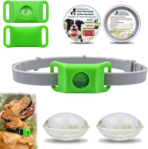 Tags for Dogs, Natural Collar for Dog, Waterproof Design, Long Lasting Protection, Extremely Stretchable - Fits Every Dog, for Rain, Mud, River, Swim (2PCS-Green) in Saudi Arabia