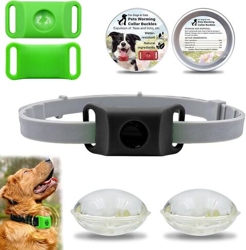 Tags for Dogs, Natural Collar for Dog, Waterproof Design, Long Lasting Protection, Extremely Stretchable - Fits Every Dog, for Rain, Mud, River, Swim (2PCS-Green) in Saudi Arabia