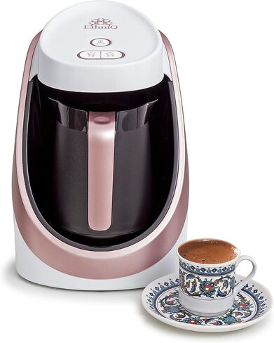 ETHNIQ Turkish Coffee Maker - 100% BPA Free, 120V, 1 to 4 Cup Brewing Capacity with Cook Sense Technology for Delicious Cup of Turkish & Greek Coffee, Turkish Coffee Pot - Black in Kuwait