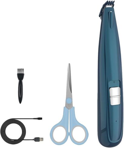 HOMSFOU Pet Paw Hair Clipper Electric Grooming Trimmer LED Cat Dog Paw Shaver Quiet Rechargeable Pet Hair Remover for Small to Medium Dogs and Cats in Kuwait