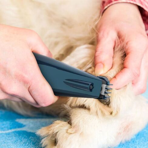 HOMSFOU Pet Paw Hair Clipper Electric Grooming Trimmer LED Cat Dog Paw Shaver Quiet Rechargeable Pet Hair Remover for Small to Medium Dogs and Cats in Kuwait