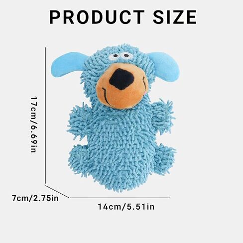 Eccentrically-Squeaky and Hilarious Plush Dog Toy - Soft, Durable & Interactive Chew Toy for Small, Medium, and Large Dogs, Perfect for Playtime, Training & Laughter (Blue) in Kuwait