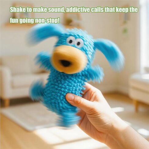 Eccentrically-Squeaky and Hilarious Plush Dog Toy - Soft, Durable & Interactive Chew Toy for Small, Medium, and Large Dogs, Perfect for Playtime, Training & Laughter (Blue) in Kuwait