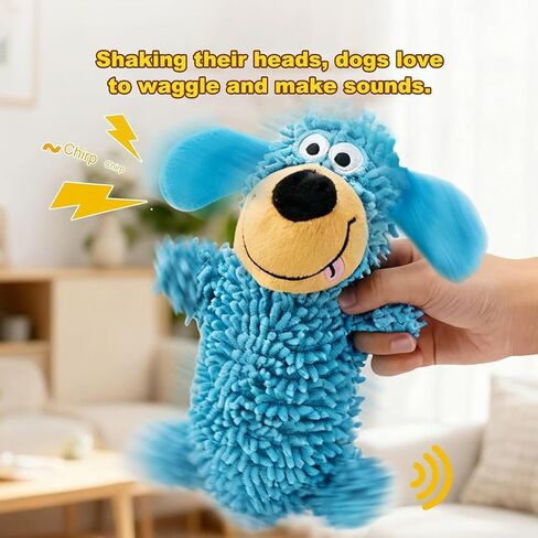 Eccentrically-Squeaky and Hilarious Plush Dog Toy - Soft, Durable & Interactive Chew Toy for Small, Medium, and Large Dogs, Perfect for Playtime, Training & Laughter (Blue) in Kuwait