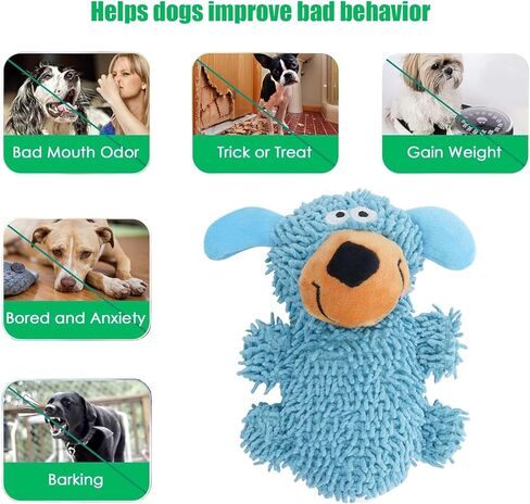 Eccentrically-Squeaky and Hilarious Plush Dog Toy - Soft, Durable & Interactive Chew Toy for Small, Medium, and Large Dogs, Perfect for Playtime, Training & Laughter (Blue) in Kuwait