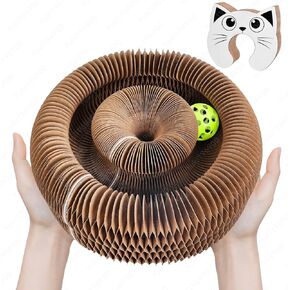 كيتي كيرلز ألعاب القطط السحرية، ألعاب القطط التفاعلية للقطط الداخلية مع تصميم الأكورديون المدمج وكرة الجرس، تساعد على تخفيف القلق، وتعزيز صحة المخالب، وحماية الأثاث in Kuwait