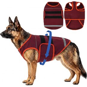 Nanaki Large Dog Anxiety Relief Shirts-Calming Vest for Dogs Fireworks,Thunderstorm,Separation-Adjustable Calming Wrap Coat for Dogs Vet Visit,Car Rides, Anxiety Shirt for Fear Over-Excitement,Red,XL in Saudi Arabia