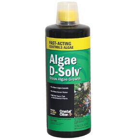 CrystalClear Algae D-Solv Pond Algae Control، مبيد الطحالب المسجل سريع المفعول لدى وكالة حماية البيئة (EPA)، يُستخدم في النوافير والبرك الخارجية التي تحتوي على أسماك الكوي والأسماك الأخرى، يعالج 46.080 جالونًا، 1 جالونًا in Kuwait