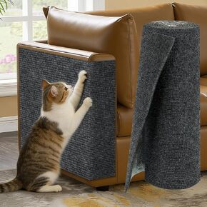 Cat Scratch Couch Furniture Protector, 78.7" x 15.8" Cat Scratcher Pad Deterrent from Cats Claws Scratching, DIY Sisal Carpet Cat Proof Couch Cover Replacement for Indoor Sofa, Wall, Door, Dark Grey in Kuwait