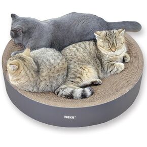 2 in 1 Round Cat Scratching Board, Cardboard Cat Scratcher for Indoor Cats, Corrugated Cat Scratch Pad for Grinding Claws and Rest (23.6") in Saudi Arabia