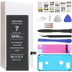 بطارية مطورة من ASDAWN لاستبدال iPhone 7، سعة أعلى متوافقة مع بطارية iPhone 7G A1660 A1778 A1779 A1780 مع أدوات إصلاح احترافية + تعليمات التثبيت in Kuwait