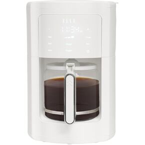 ELLE 1.8L Digital Coffee Maker with Smart Touch Display Brew Strength Selection Programmable Washable Filter 12 to 14 Cup Capacity Automatic Shut Off 1000W White in Kuwait
