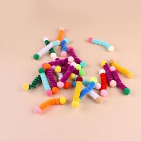 Random Color 12pcs Elastic Cat Chew Toys, Bite-Resistant Soft Polyester Interactive Teething Toys for Indoor Kittens & Adult Cats, Self-Play Pet Toys for Teeth Cleaning & Claw Grinding in Kuwait