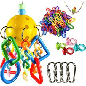Parrot Toys, Hanging chew Toys Suitable for African Gray Parrots, Cockatiels, Amazon, Lovebirds, Peacock Parrots, and Peacock in Kuwait