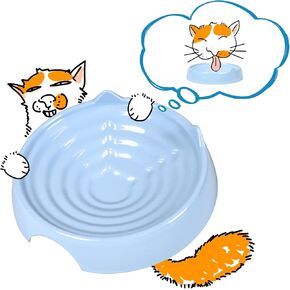 Whisker-Friendly Cat Food Bowl, Melamine Shallow & Wide Cat Bowl for Indoor Cats,Relieves Whisker Fatigue,Non-Slip Cat Dish for Wet and Dry Food (Pink, 6.3") in Saudi Arabia