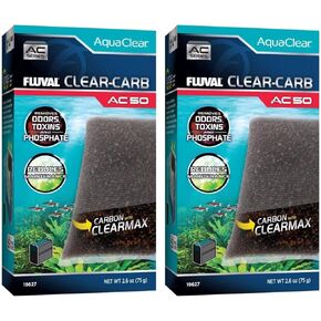 Fluval - Clear for AC50 Power Filter, 2.6 oz / 75 g – Improves Fish Health, for Use in Freshwater & Saltwater Aquariums in Kuwait