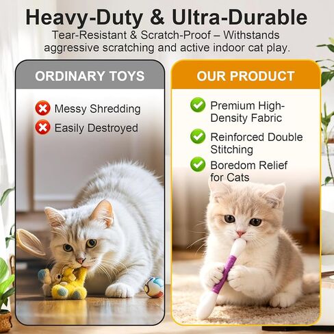6 Pk Giant Q Tip Cats Toy for Boredom Durable Dental Teething Ropes, Big Interactive Felt Kitty Kicker Play, Play Anxiety Digestive Aid Lover Gift in Kuwait