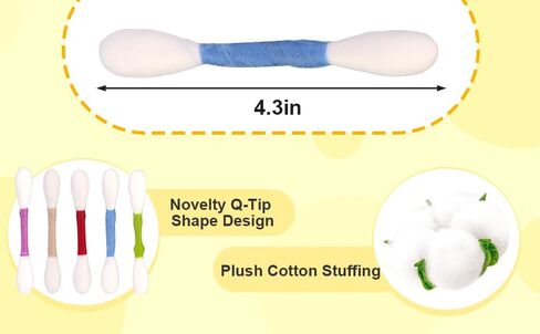 6 Pk Giant Q Tip Cats Toy for Boredom Durable Dental Teething Ropes, Big Interactive Felt Kitty Kicker Play, Play Anxiety Digestive Aid Lover Gift in Kuwait