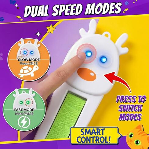 Interactive Cat Toy for Indoor Cats: Door-Mounted Automatic Moving Enrichment Cat Toy with Adjustable Motion Modes, Rechargeable Electric for Kittens & Bored Adult Cats, Hands-Free Pet Play Accessory in Kuwait