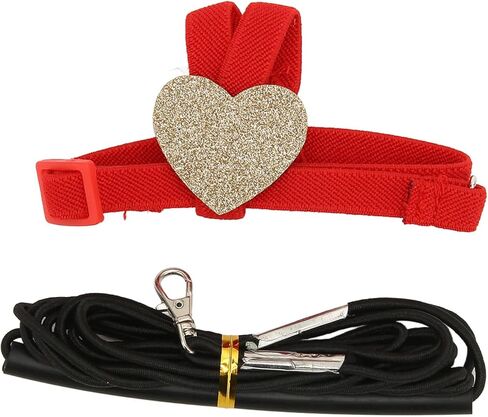Parrot Flying Harness Leash Adjustable, Cartoon Style with Rubber Handle, High Elasticity Bird Leash - Comfortable Grip, Durable Elastic Material, Safe for Birds (M) in Kuwait