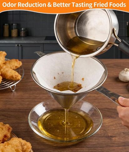 Cooking Oil Filter 25 Pack, 10 Inch Fryer Oil Filter, Maple Syrup Filter, Non Woven Frying Oil Filter for Crumbs, Sediment, Frying Oil, Maple Syrup, Grease & Beeswax, Fits Restaurant, Cafe, Food Truck in Saudi Arabia