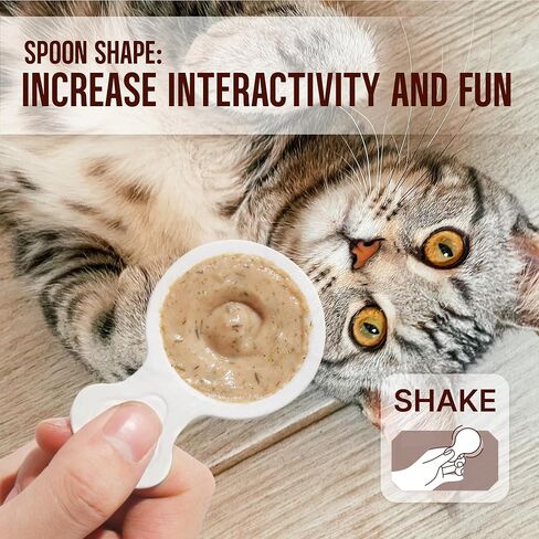 PETPHABET Lickable Cat Treats Spoon, 36 Count Creamy Puree Kitten Treats Variety Pack, Functional Wet Paste Cat Snacks for Skin & Coat Support, Hairball Relief, Urinary Health, Grain-Free Kitty Treat in Saudi Arabia