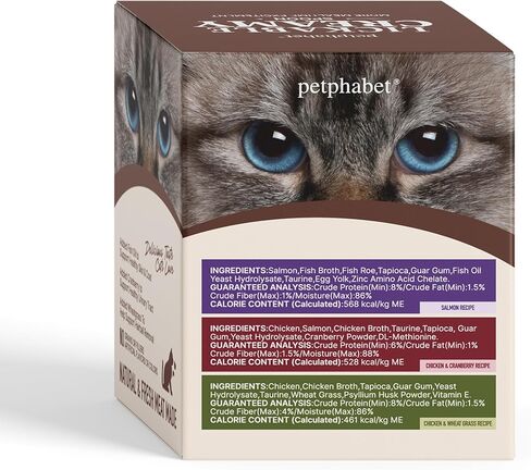 PETPHABET Lickable Cat Treats Spoon, 36 Count Creamy Puree Kitten Treats Variety Pack, Functional Wet Paste Cat Snacks for Skin & Coat Support, Hairball Relief, Urinary Health, Grain-Free Kitty Treat in Saudi Arabia