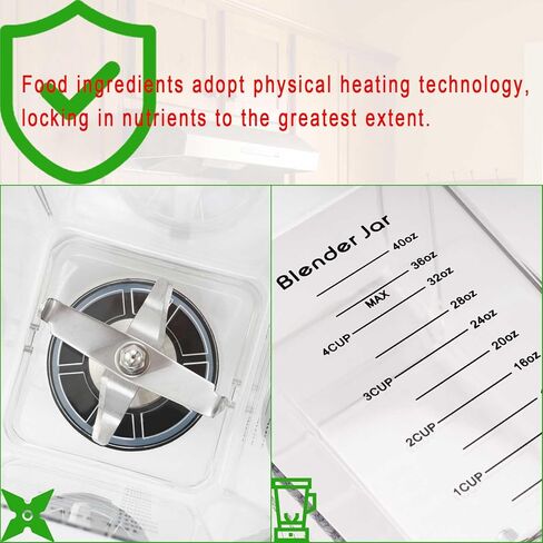 برطمان WildSide+ سعة 75 أونصة لـ Blendtec، استبدل 570 575 625 650 725 759 800 825 885 وما إلى ذلك، يناسب إبريق أكواب الحاويات الكلاسيكي/المصمم/المحترف/التجاري in Kuwait