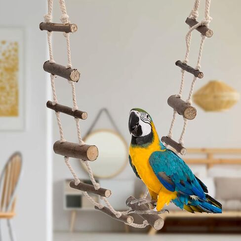 Bird Ladder, Hamster Ladder, Squirrel Toys. Hamster Bridge Squirrel Cage Accessories, Rope Climbing Toys in Kuwait