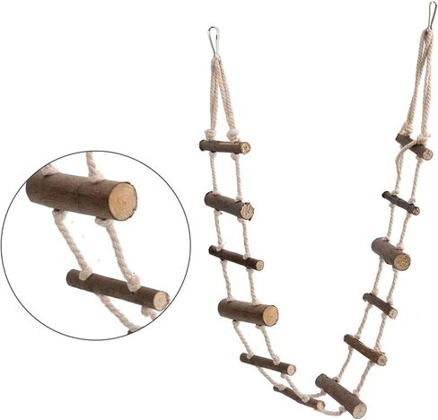 Bird Ladder, Hamster Ladder, Squirrel Toys. Hamster Bridge Squirrel Cage Accessories, Rope Climbing Toys in Kuwait