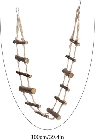Bird Ladder, Hamster Ladder, Squirrel Toys. Hamster Bridge Squirrel Cage Accessories, Rope Climbing Toys in Kuwait