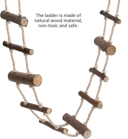 Bird Ladder, Hamster Ladder, Squirrel Toys. Hamster Bridge Squirrel Cage Accessories, Rope Climbing Toys in Kuwait