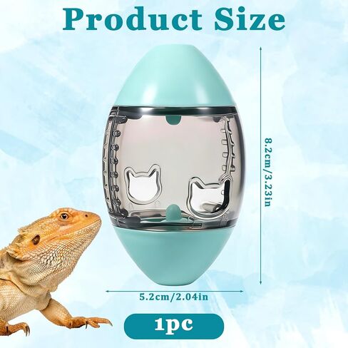 Bearded Dragon Toys Interactive Lizard Feeder Toys Rugby Shape Gecko Feeder Ball for Bearded Dragon Enrichment Gecko Small Animals Enrichment Accessories in Kuwait