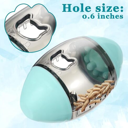 Bearded Dragon Toys Interactive Lizard Feeder Toys Rugby Shape Gecko Feeder Ball for Bearded Dragon Enrichment Gecko Small Animals Enrichment Accessories in Kuwait