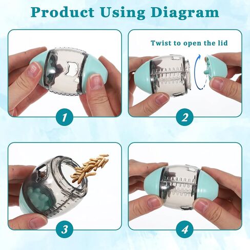 Bearded Dragon Toys Interactive Lizard Feeder Toys Rugby Shape Gecko Feeder Ball for Bearded Dragon Enrichment Gecko Small Animals Enrichment Accessories in Kuwait
