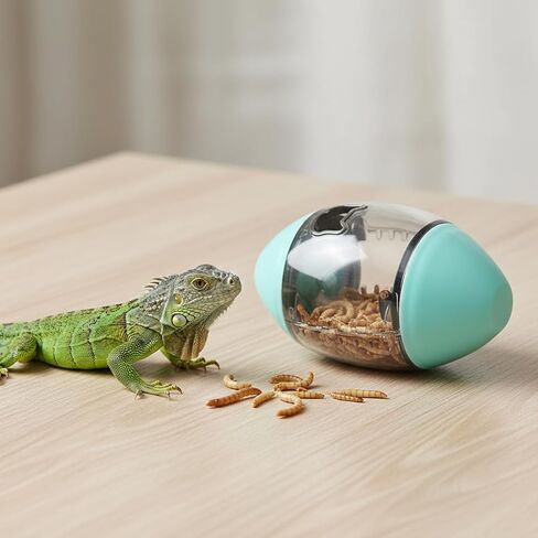 Bearded Dragon Toys Interactive Lizard Feeder Toys Rugby Shape Gecko Feeder Ball for Bearded Dragon Enrichment Gecko Small Animals Enrichment Accessories in Kuwait