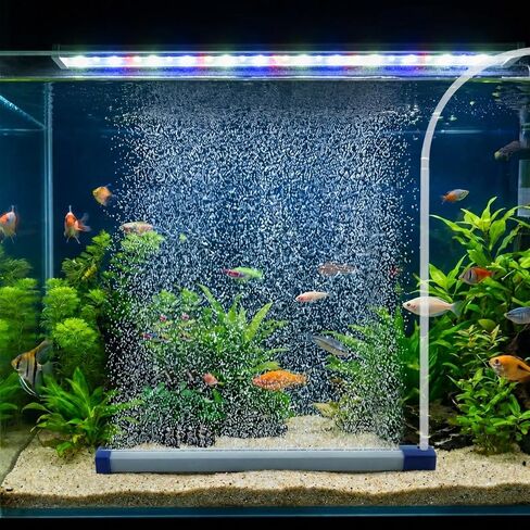 9.8 Inch Aquarium Bubble Strip, Quiet Oxygen Diffuser Bubble Curtain Wall, Self-Sinking Design, Fish Tank Bubbler Decorations for Freshwater Saltwater in Kuwait