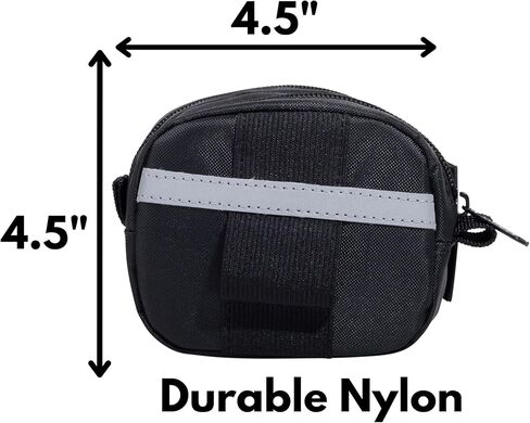 Gracie To The Rescue Leash Bag, compatible with flexi retractable leash, Treat and Poo Bag Holder for leash, Waste Bag Holder (Black) in Saudi Arabia
