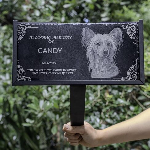 lemuria Memorial Stone Metal Grave Marker Stand for 12x6 Memorial Plaques Outdoor Stake Holder for Cemetery Garden Headstones Grave Marker Temporary Grave Plaque (12x6 Inches Stand) in Kuwait