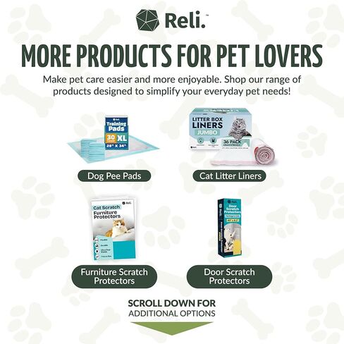 Reli. Biodegradable Dog Poop Bags Rolls (600 Pack, 40 Rolls) | 9"x13" Oxodegradable | Large Dog Poop Bags | Unscented, Leak Proof for Doggie/Pet Waste | Green Eco-Friendly | w/Leash Clip Holder in Kuwait
