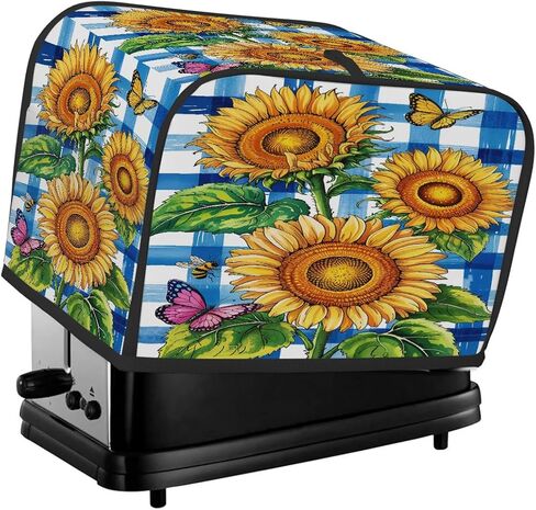 Coffee Brown Interesting 4 Slice Toaster Cover Dust And Fingerprint Bread Maker Cover Bakeware Protector Washable Appliance Covers Kitchen Accessories For Home Kitchen Women Gift in Saudi Arabia