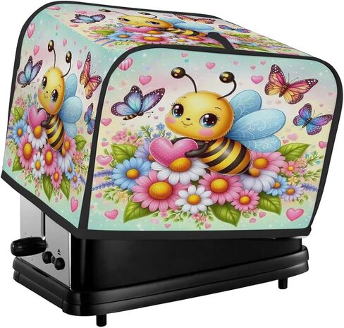 Coffee Brown Interesting 4 Slice Toaster Cover Dust And Fingerprint Bread Maker Cover Bakeware Protector Washable Appliance Covers Kitchen Accessories For Home Kitchen Women Gift in Saudi Arabia