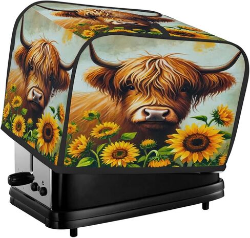 Coffee Brown Interesting 4 Slice Toaster Cover Dust And Fingerprint Bread Maker Cover Bakeware Protector Washable Appliance Covers Kitchen Accessories For Home Kitchen Women Gift in Saudi Arabia